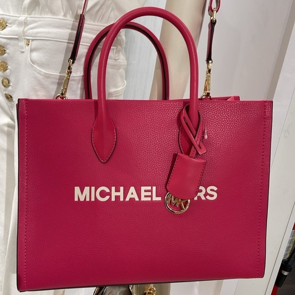 Michael Kors Mirella Md East West Pebbled Leather Tote Shopper MK EW
Electric - Picture 3 of 16